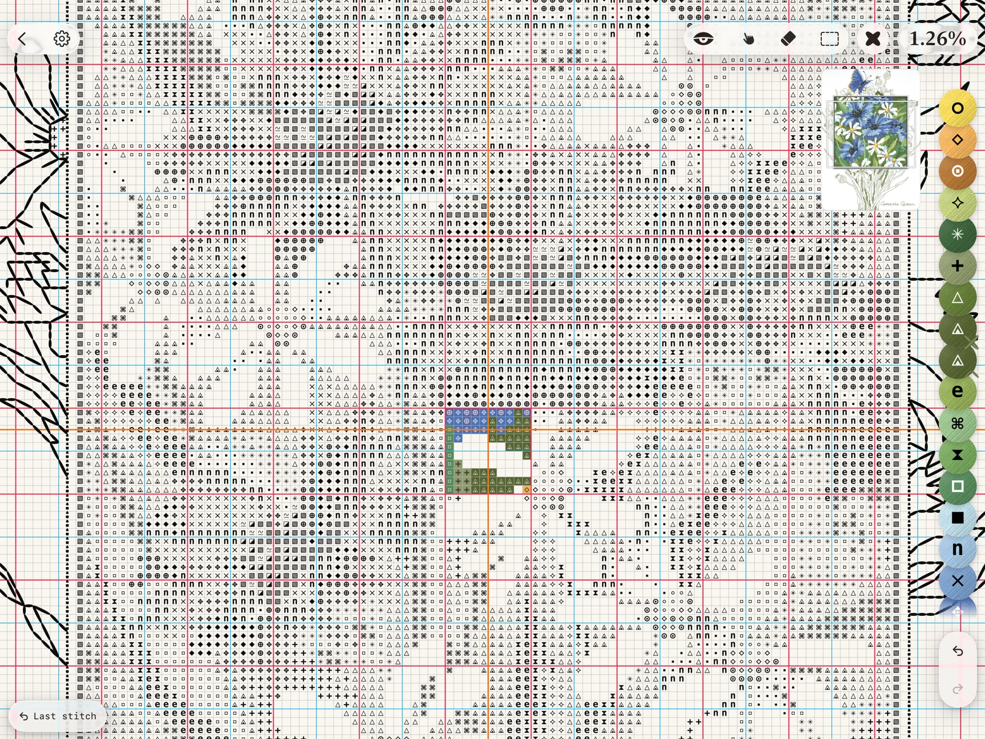 Colour palette pinned beside the chart