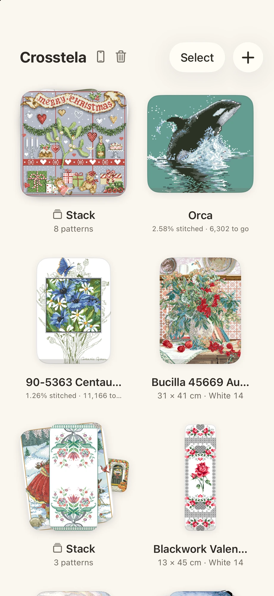 Crosstela gallery on iPhone