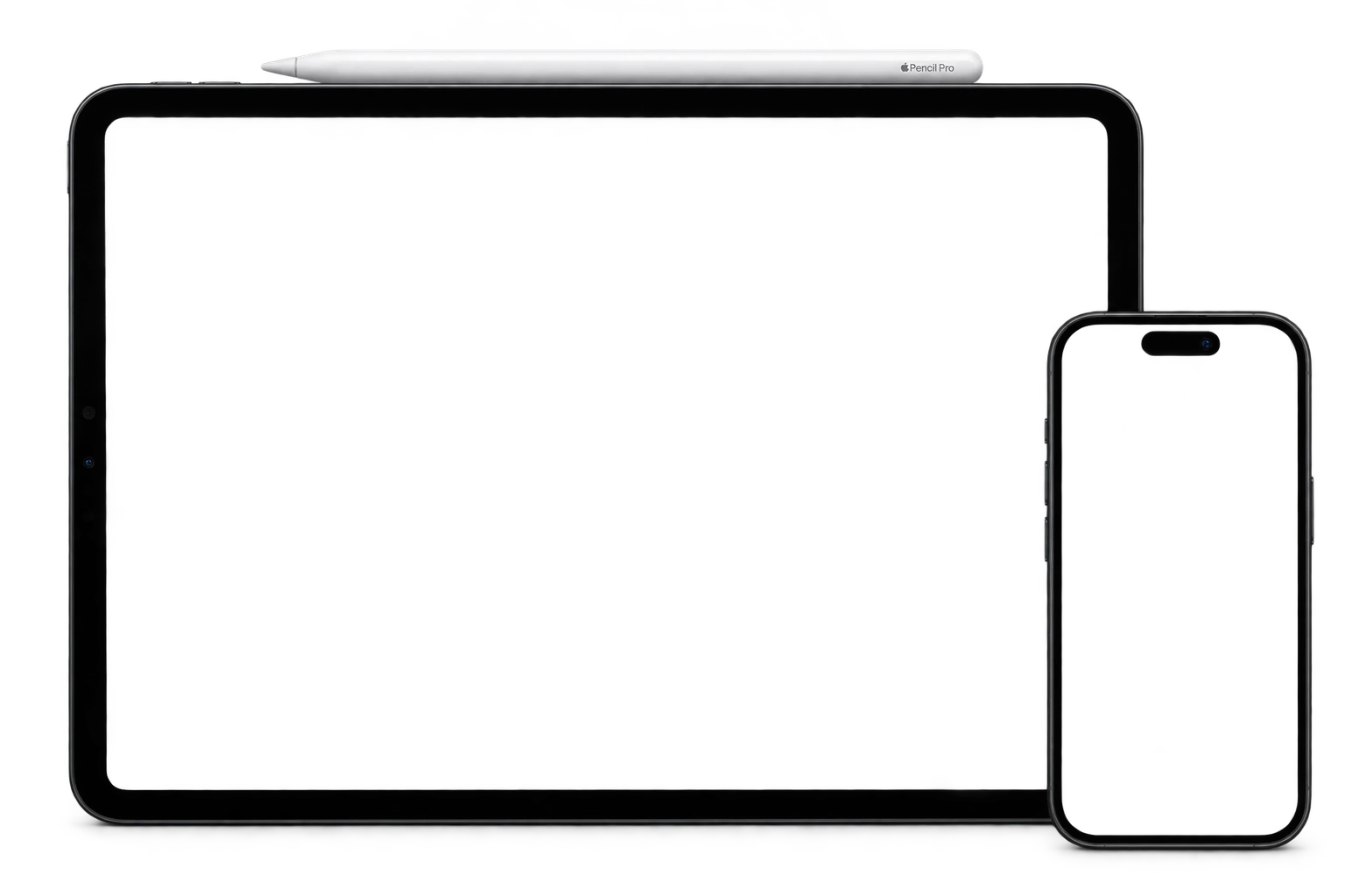 iPad Pro with Apple Pencil and iPhone