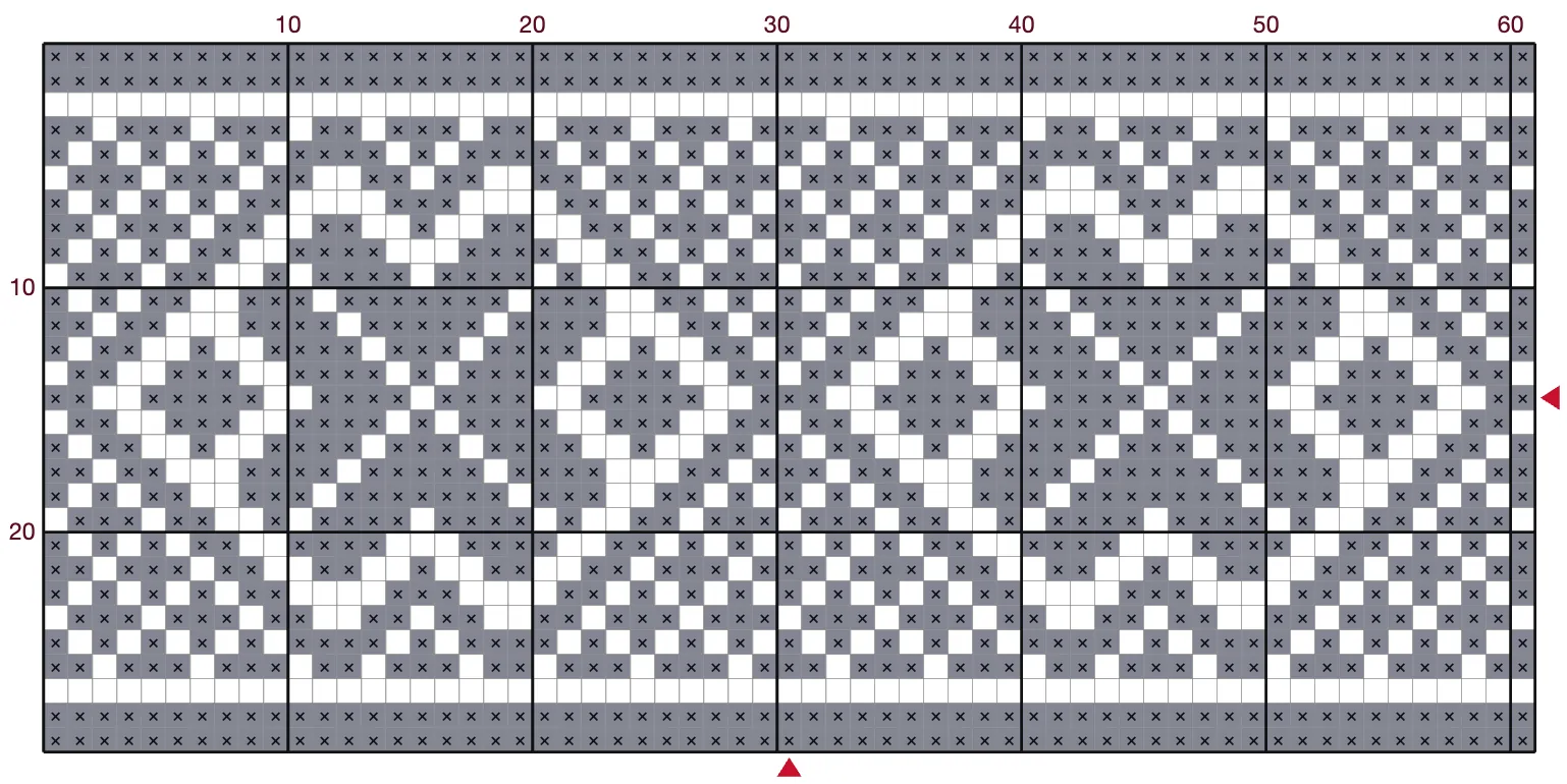 Antique diamond lattice band: the chart